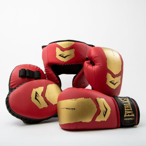 EVERLAST Prospect 2 Boxset – Boxhandschuhe, Polster und Kopfschutz – Rot/Gold