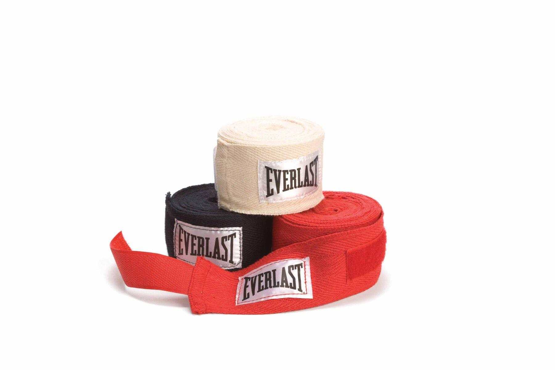 EVERLAST Conjunto de 3 faixas Core Hand Wraps - Preto/branco/vermelho - 305 cm