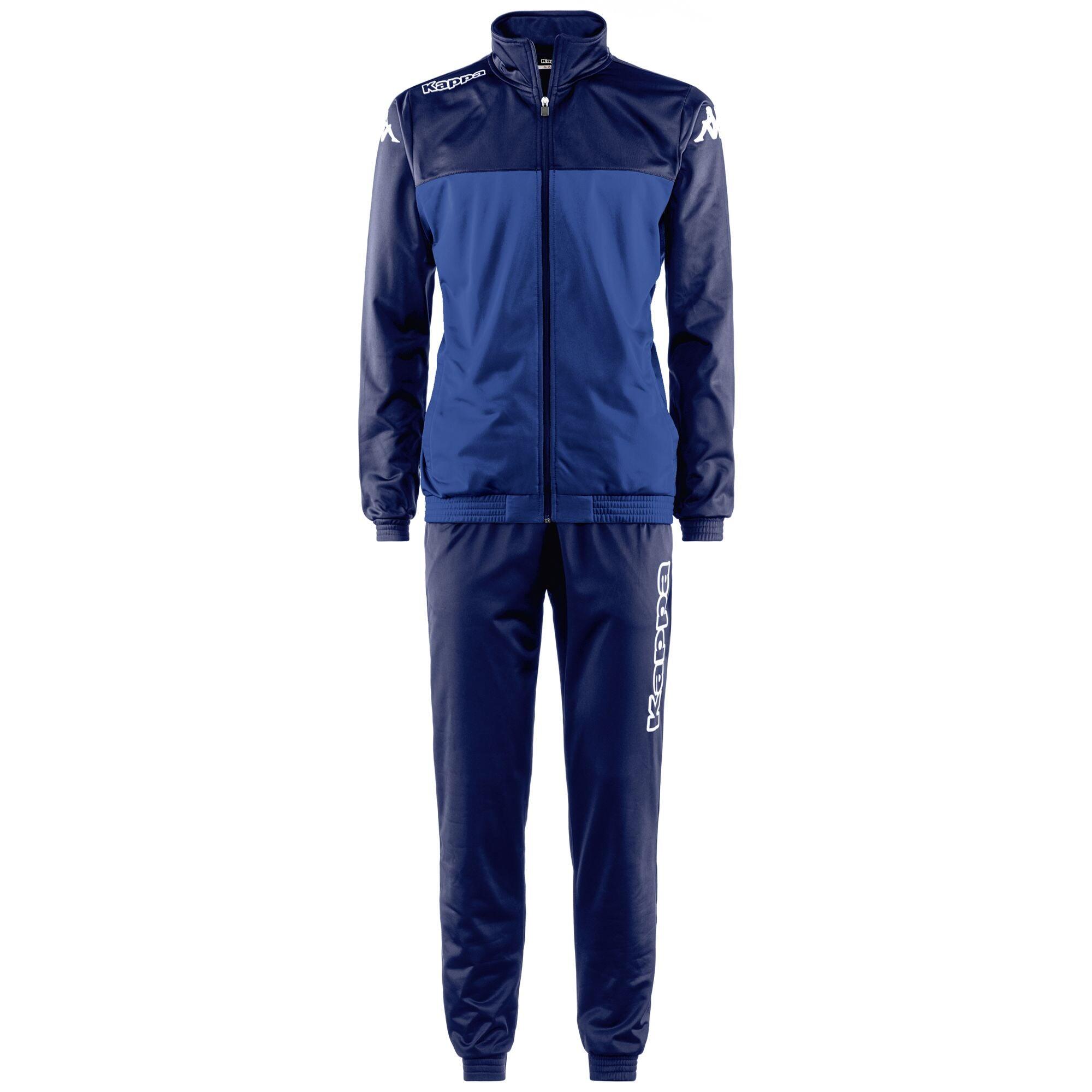 KAPPA tuta da uomo in poliestere blu da calcio