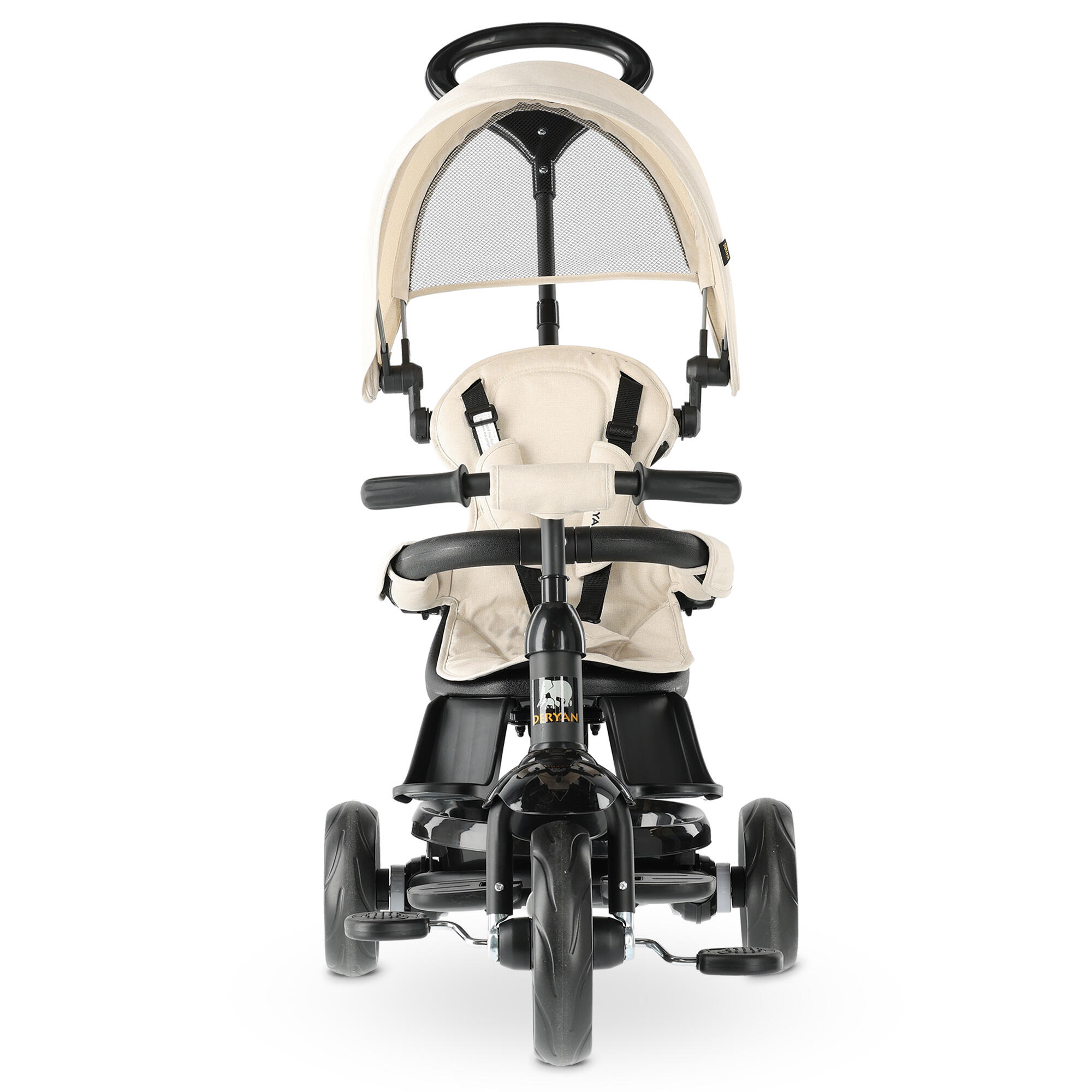 Tricycle DERYAN Adventurer - Réglable et pivotant à 360° - Crème 3/7