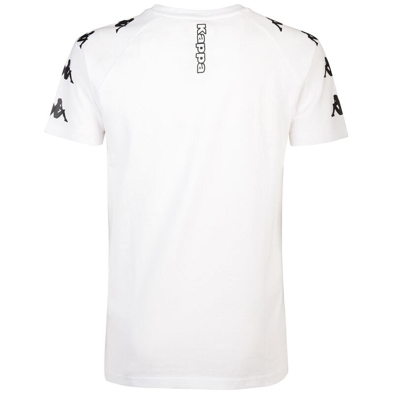 kappa t-shirt da uomo in cotone bianco da calcio