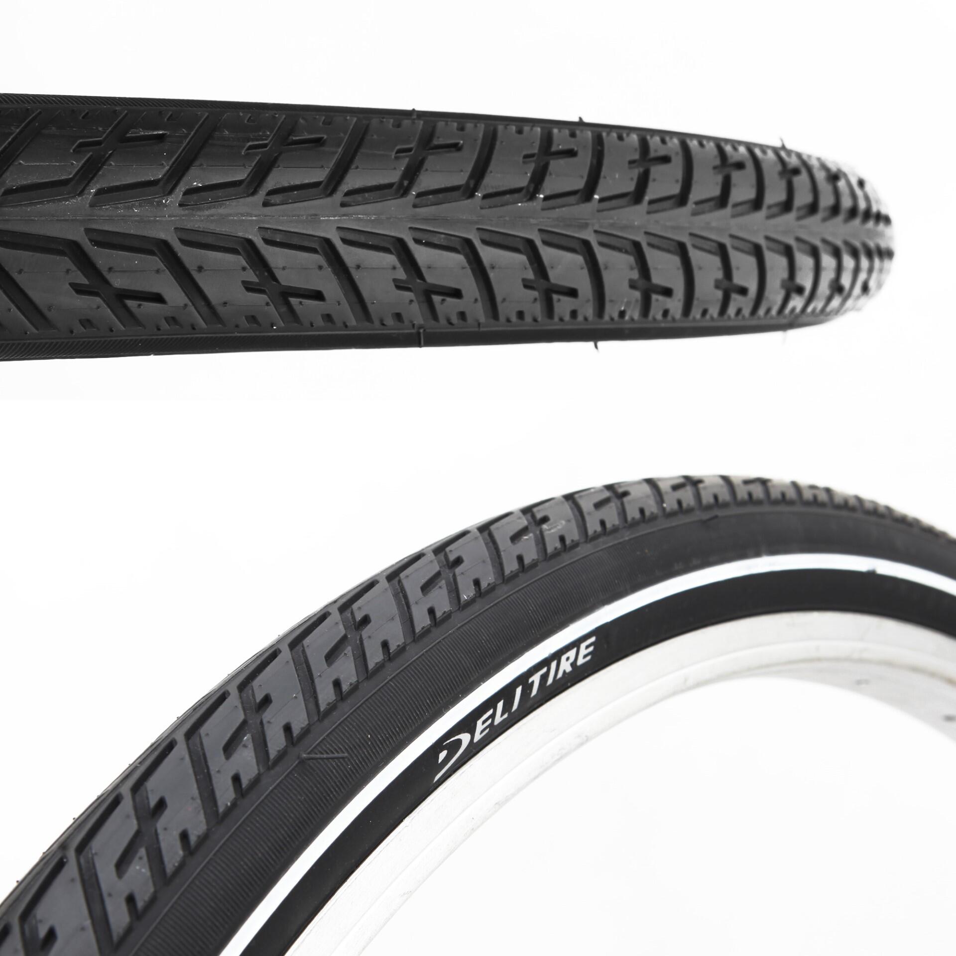 DELI TIRE Pneumatico SA-209 700X38C BK W/WHITE LINE