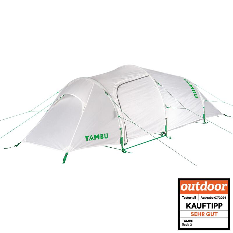 TAMBU Tenda da trekking SADA 2 | Tenda a tunnel per 2 persone | Bianco