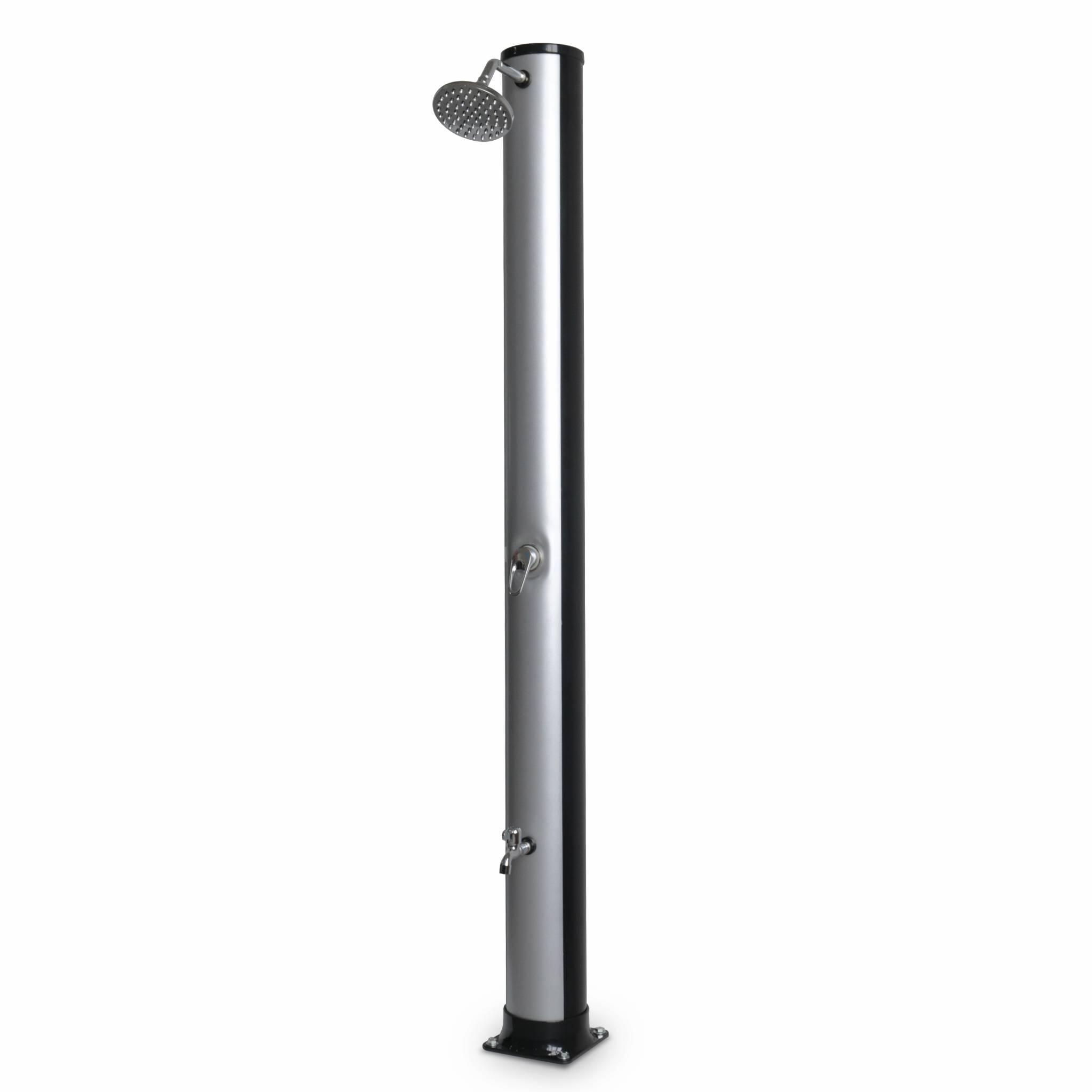Douche Solaire D'extérieur Grise - Gutta - Pour Piscine, Terrasse, Jardin Avec