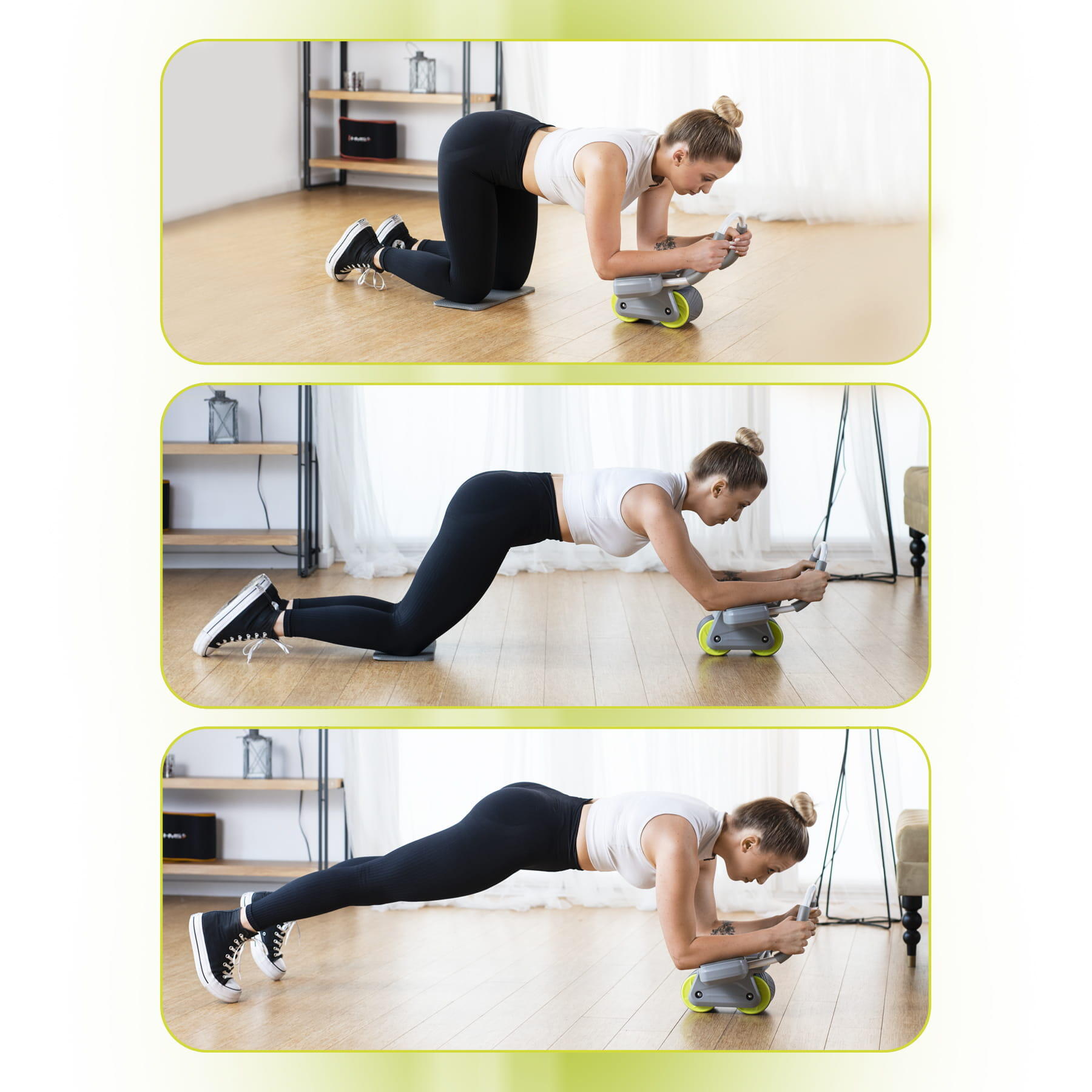Roue ABS Roue automatique pour exercices abdominaux avec support KA08 Hms 6/7