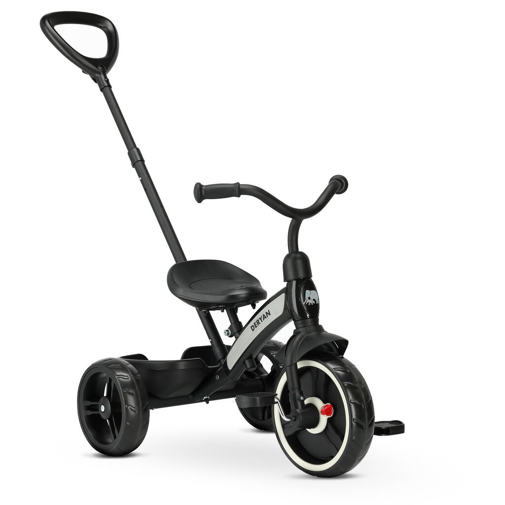 Deryan Tricycle with push bar - Black