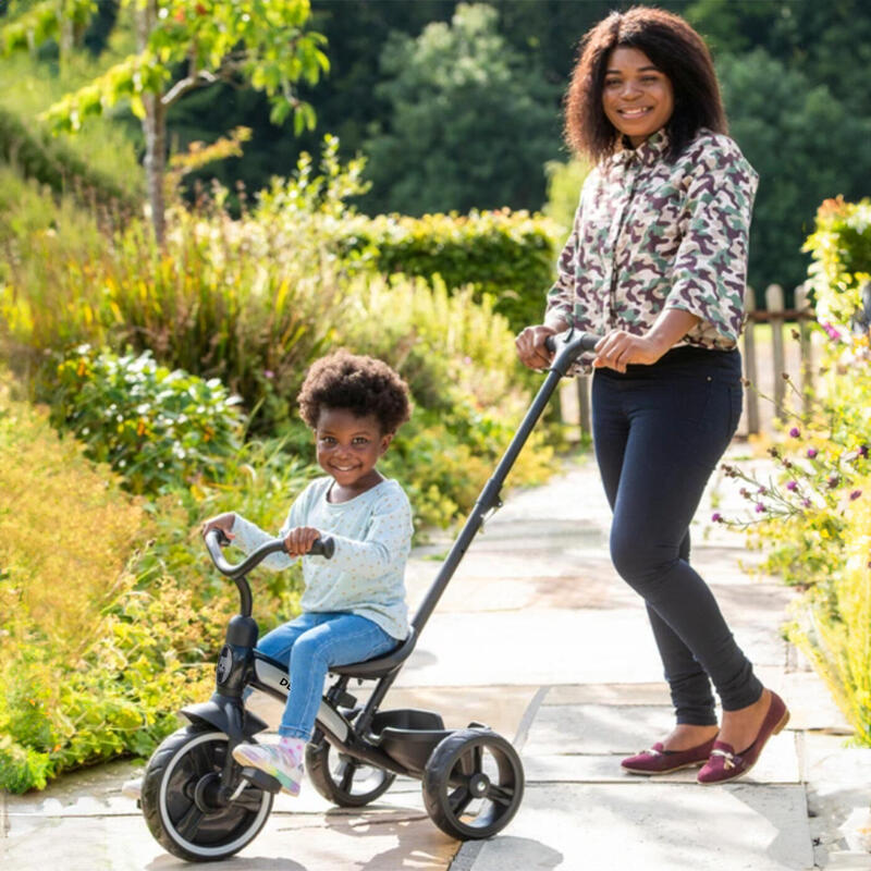 Deryan Tricycle avec barre de poussée - Noir