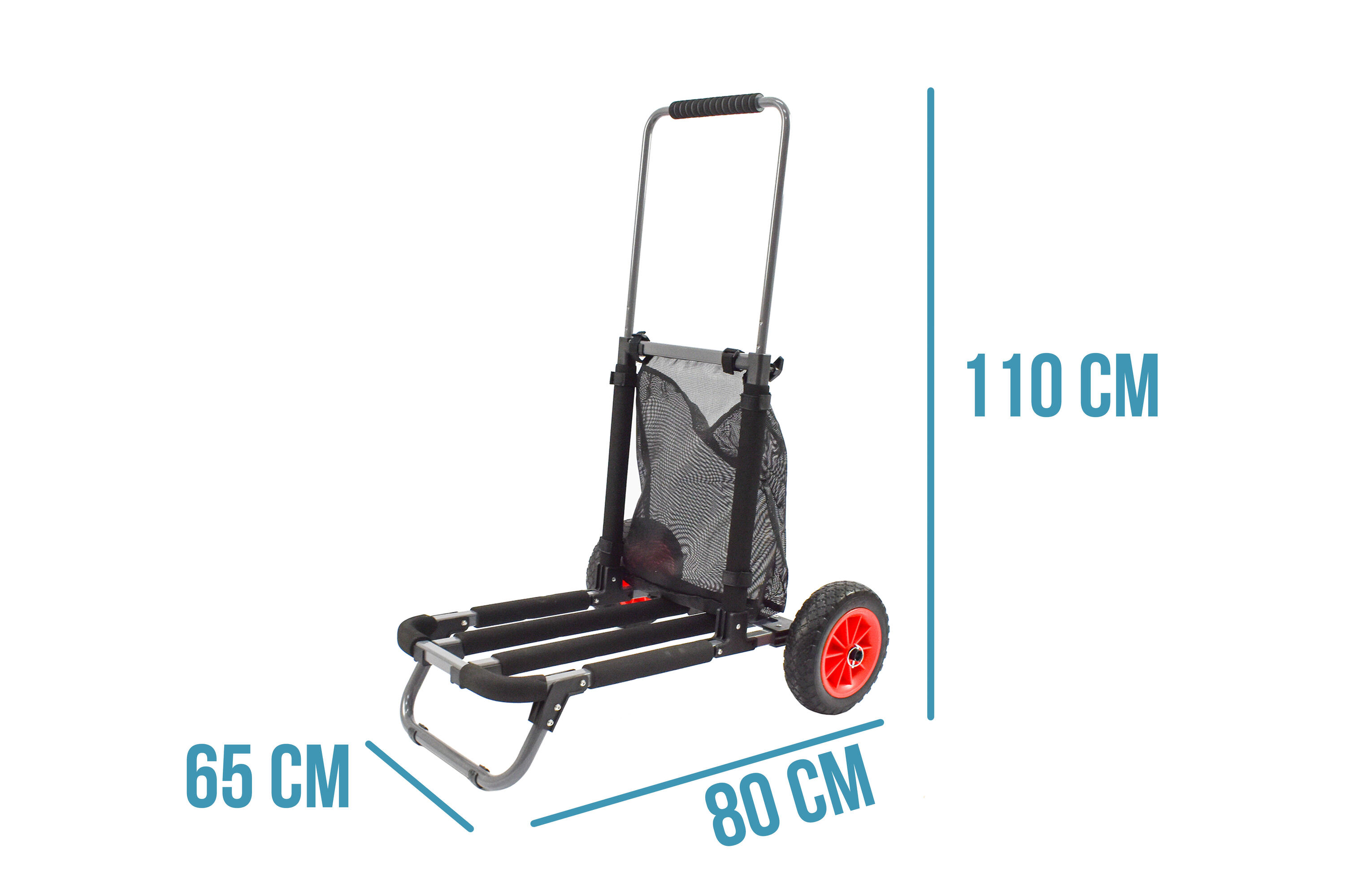 Chariot de plage avec roue 10'' - diable pliant spécial plage 2/6