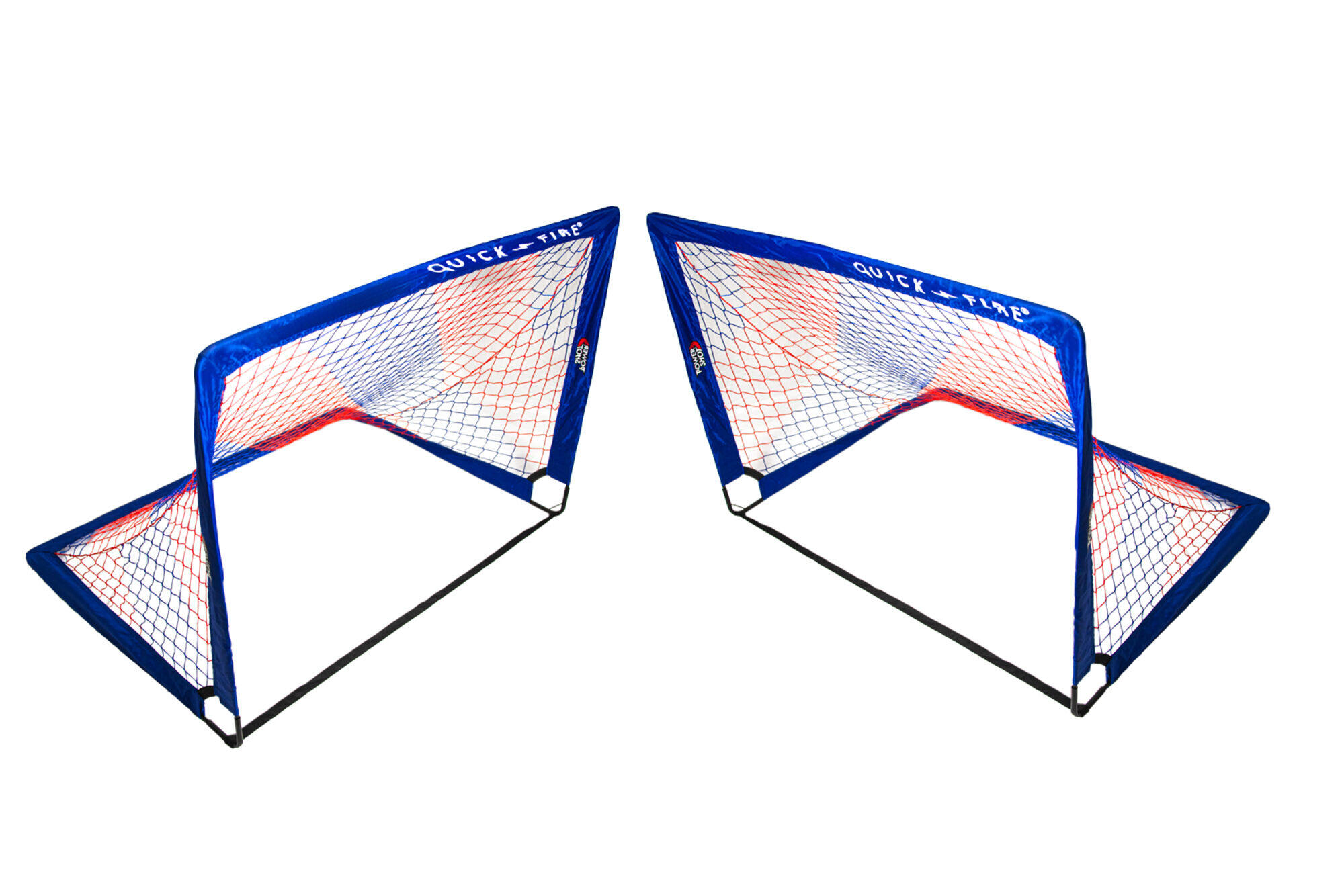 POWER SHOT Paar POP UP doelen 1,8 x 1,2 m blauw/rood - POWERSHOT