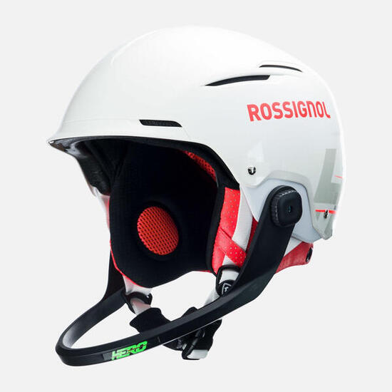 Casco da sci Rossignol Hero Slalom Impacts Wt+ con mentoniera bianco da uomo