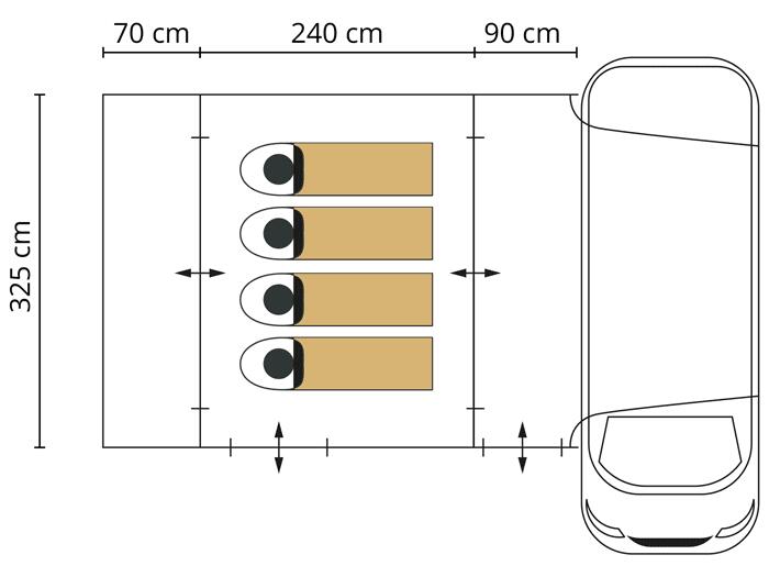 Tenda da campeggio - Vejers Air Protect Minibus - gonfiabile - autoportante 7/7