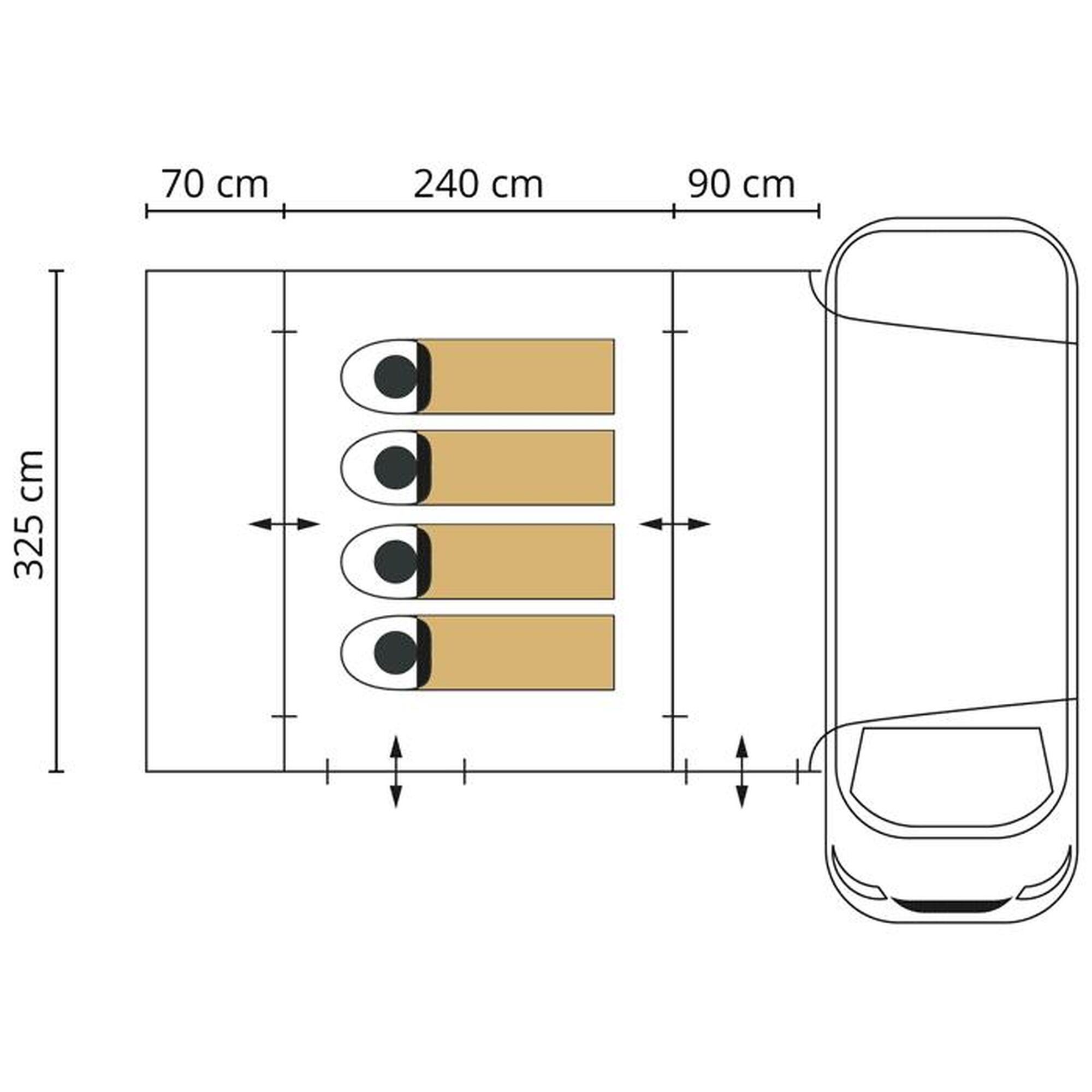 Tenda da campeggio - Vejers Air Protect Minibus - gonfiabile - autoportante