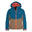 Kinder Jacke Kristiansand Atlantisblau/Mokkabraun/Papayaorange