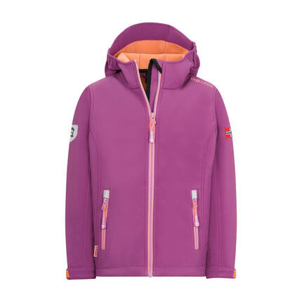 Filles Veste Softshell Filles Trollfjord Coupe-vent Imperméable bleu-vert/violet