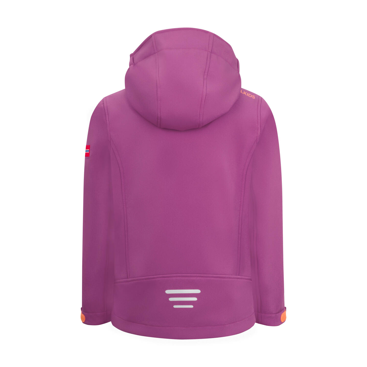 Veste softshell fille Trollfjord rose mauve/orange papaye 2/3