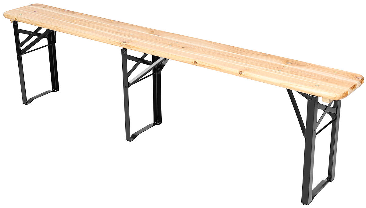 Stół kempingowy Enero Camp składany 170x46x75cm i 2 ławki, drewniany 4/7