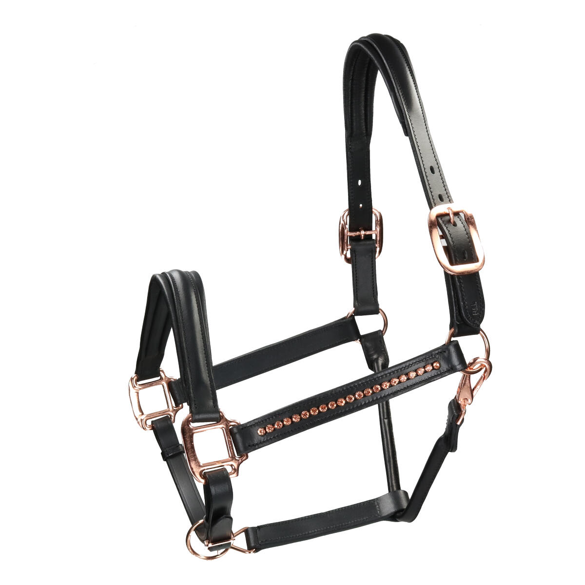 Halfter Roségold HORSEGEAR Schwarz 1/2