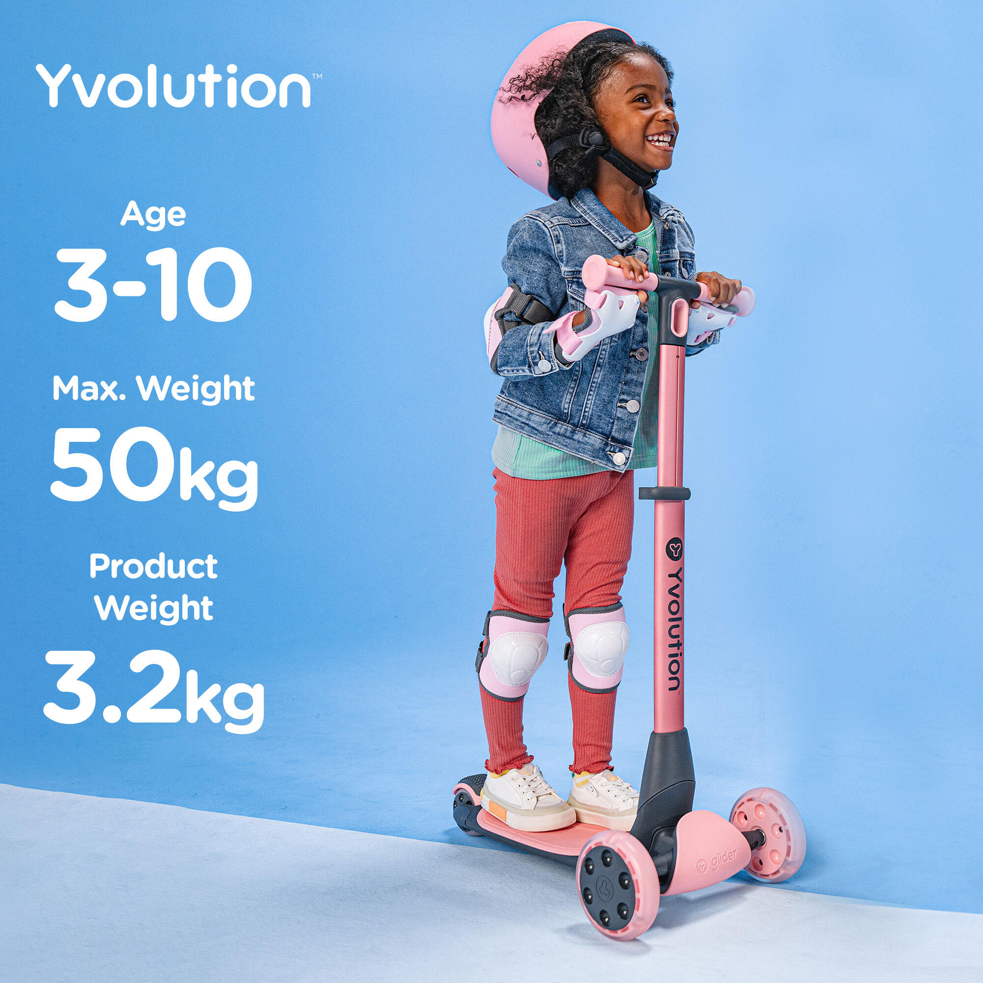 YVOLUTION Monopattino,  bambino/bambina, Yglider NUA, rosa