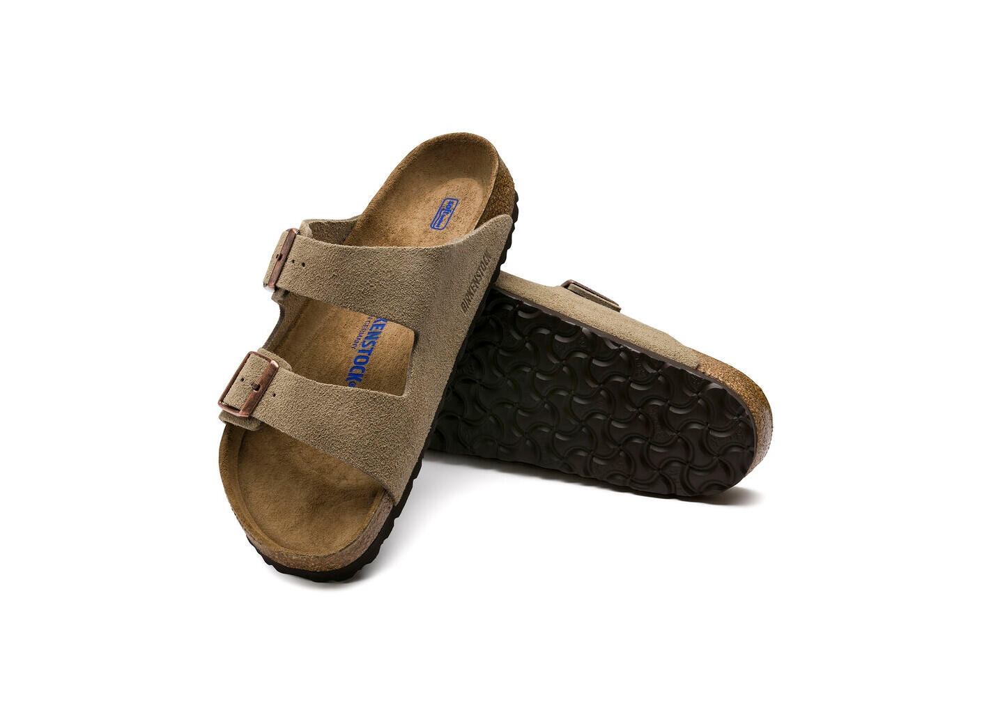 Chaussures  Arizona Soft Assise plantaire Suede Taupe 2/4