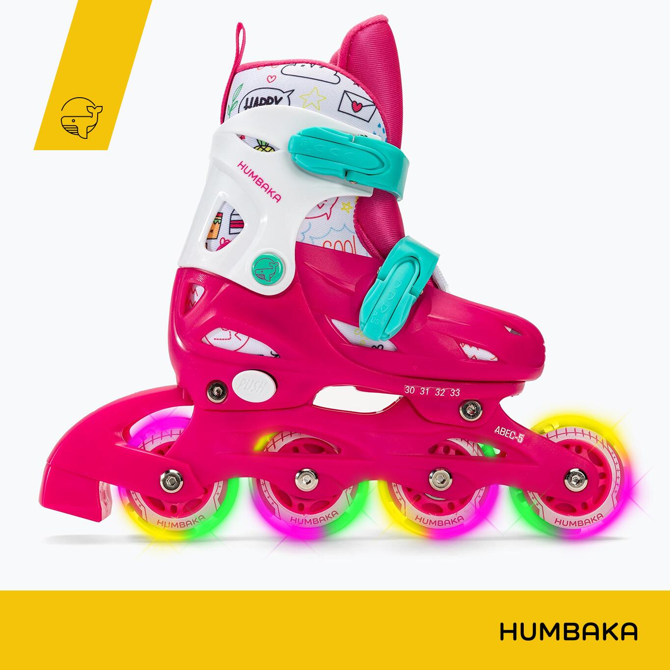 Rollers en ligne enfant HUMBAKA Starjet LED 3en1 2/7