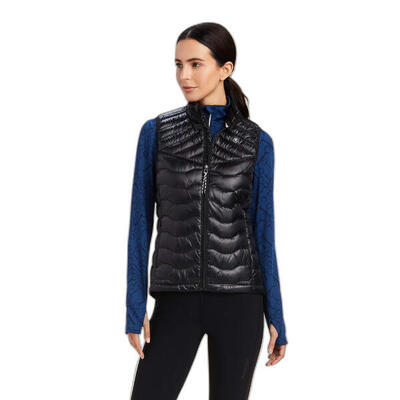 Gewatteerd mouwloos donsjack voor dames ariat ideal down