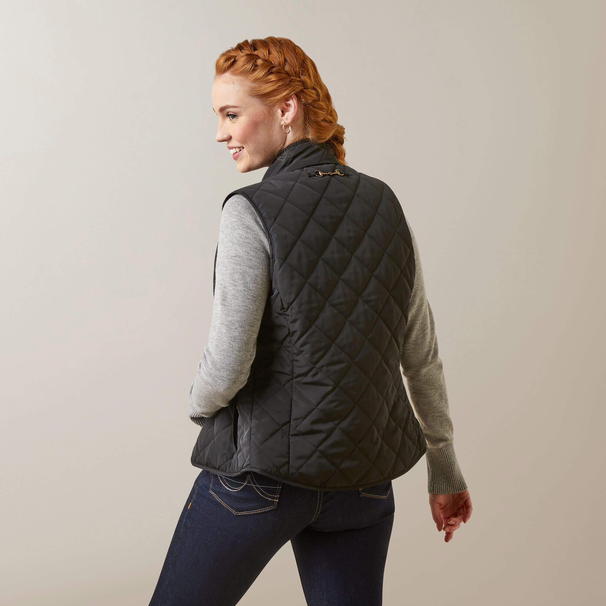 Ärmellose Daunenjacke Frau Ariat Woodside 3/6