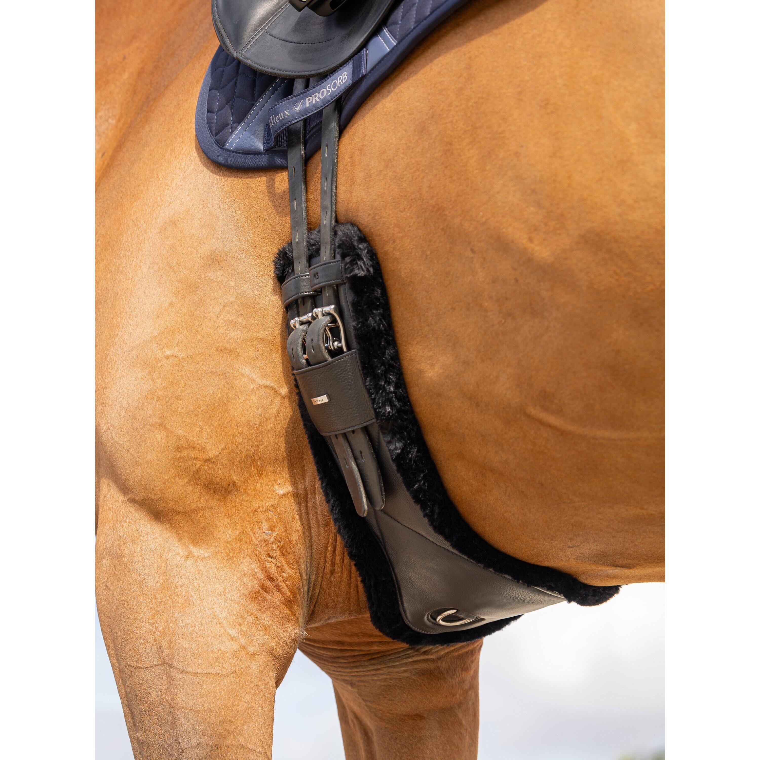 Leather riding girth LeMieux Arika Simuwool