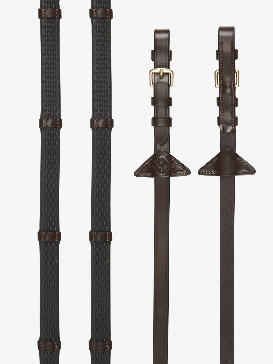 Black/silverlemieux Soft Rubber Teugels Met Stoppers 2/2