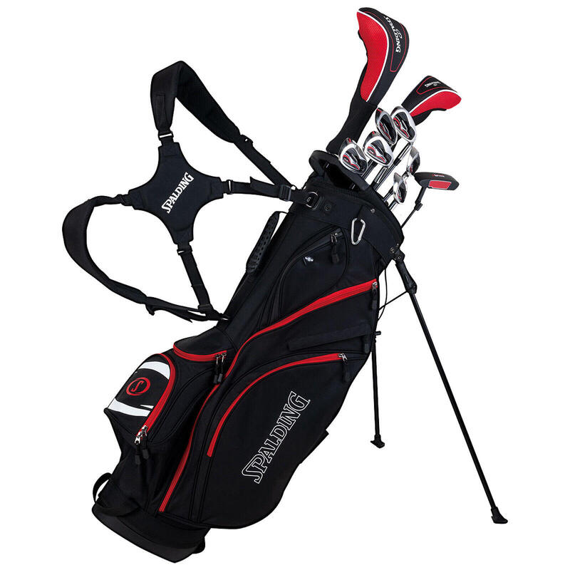 Rechtshänder Golfset Stahl + 1" mit Stativtasche Spalding Tour 2 FS