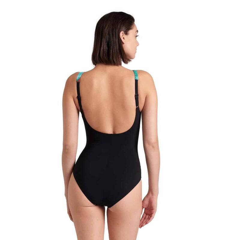 Arena W Bodylift Swimsuit Stefania Back C black-grape Violet