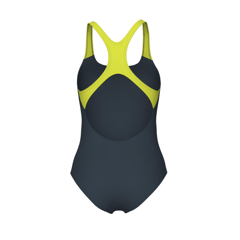 Arena W Reflecting Swimsuit Swim Pro Back asphalt-soft Green