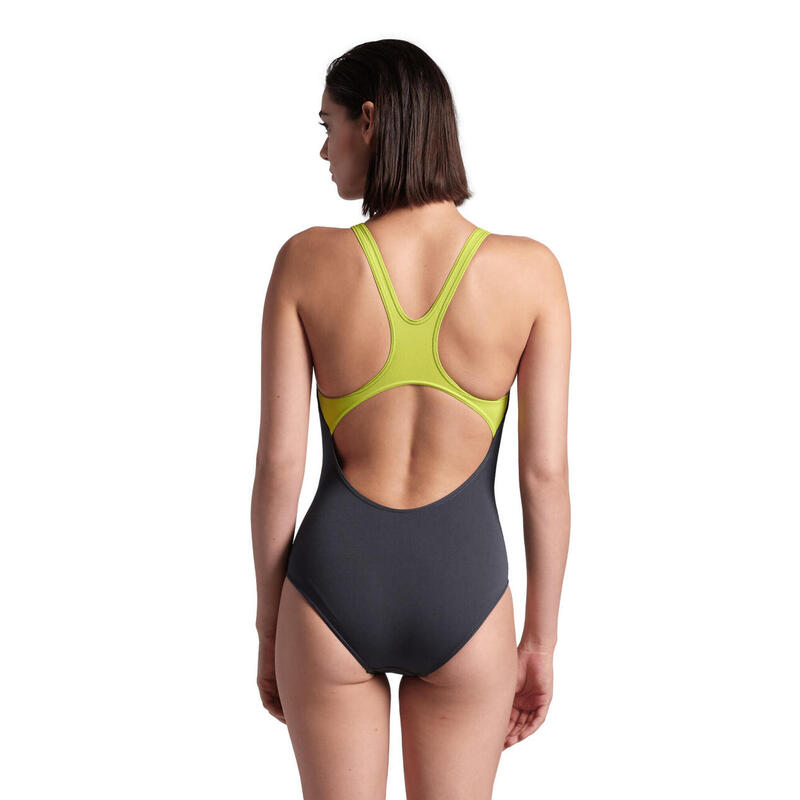 Arena W Reflecting Swimsuit Swim Pro Back asphalt-soft Green