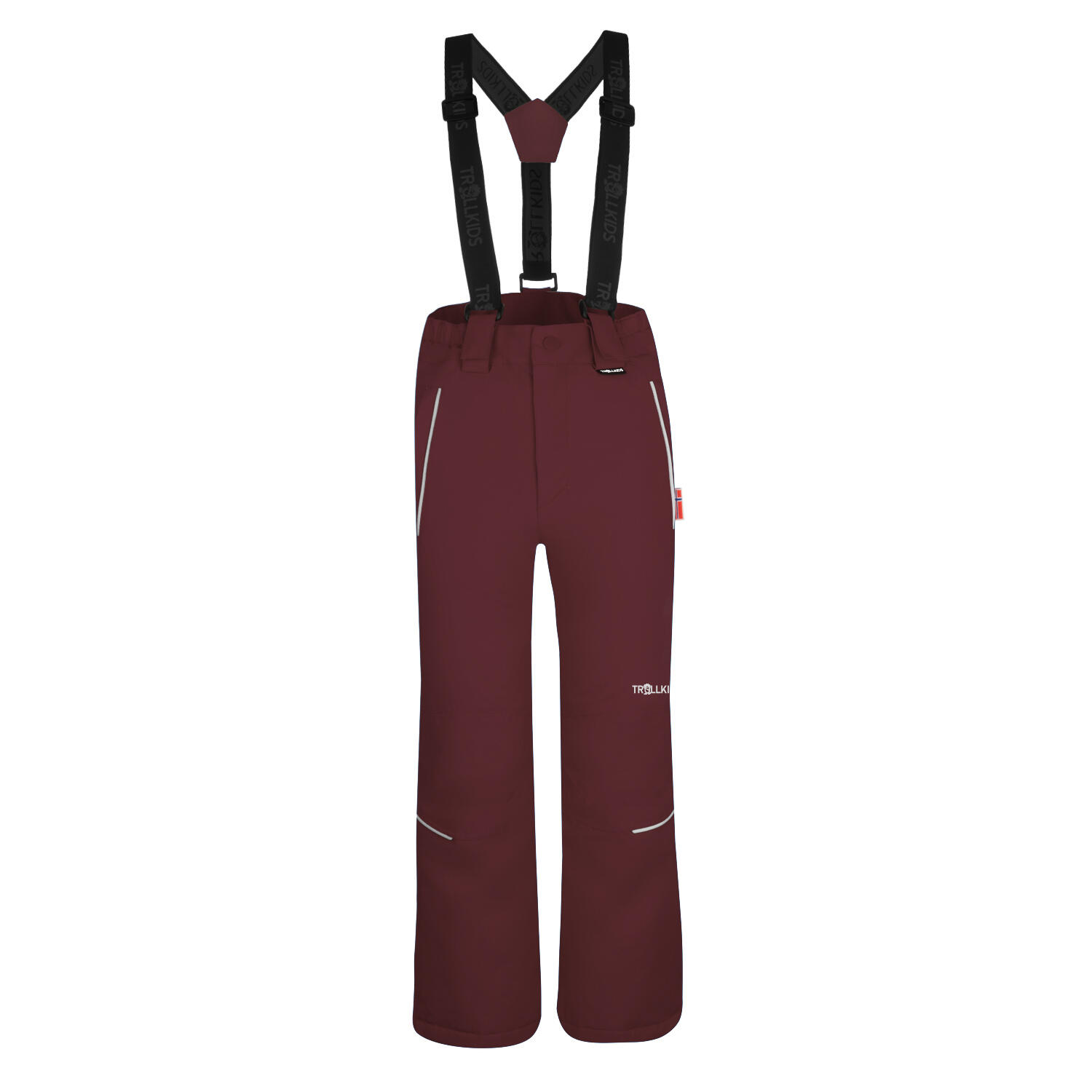 TROLLKIDS Kinder Skihose Slim Holmenkollen Dunkelrot