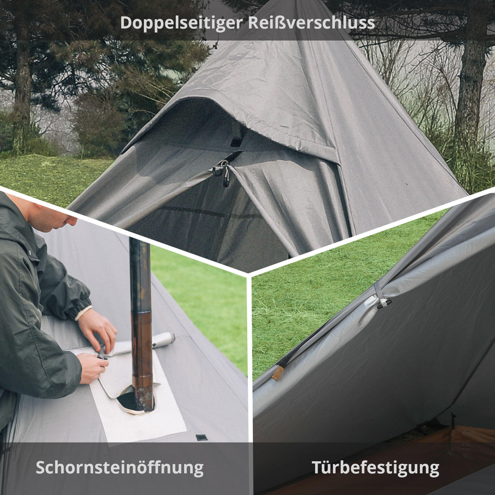 Tipi Torino Light 1-2 persone Campeggio Trekking Casa Tenda Tepee Leggero 5/6