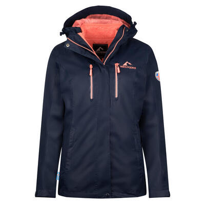 Damen 3in1 Funktionsjacke Hverfjall Marineblau / Magenta