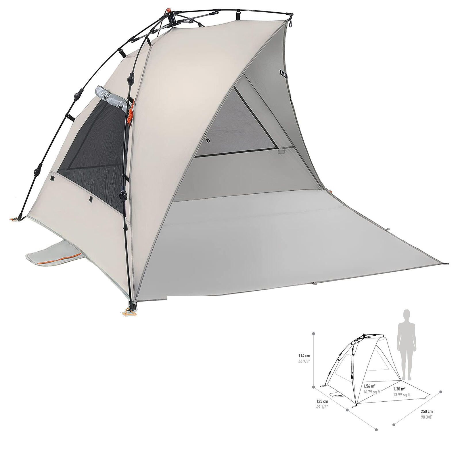 Tente de plage Hare Kohu rPET automatique secondes UPF50 2/7