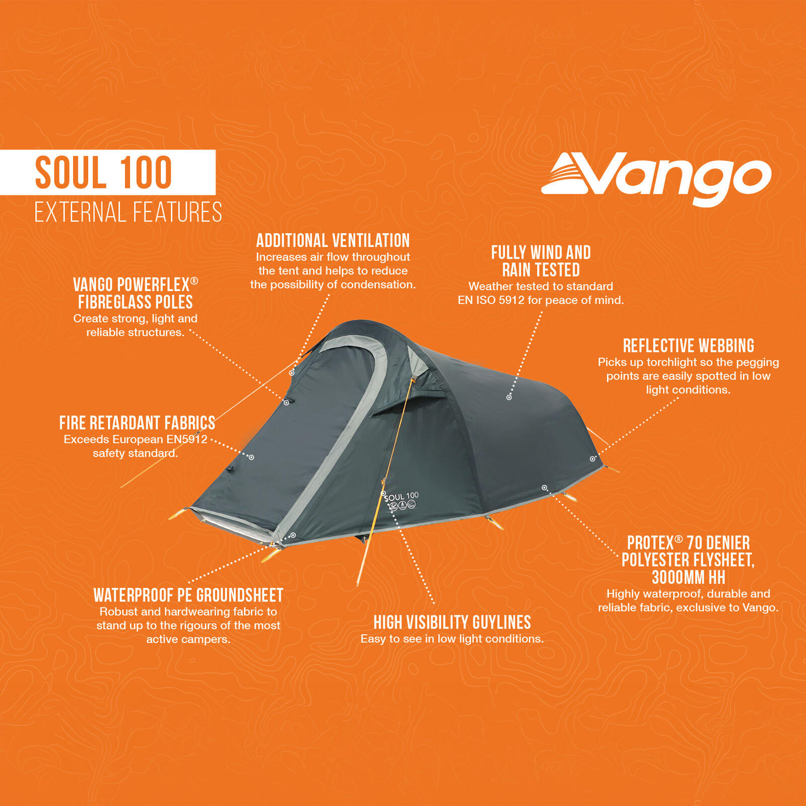 Camping tent Soul 100 Trekking 1 persoons tunneltent outdoor fiets 3/7