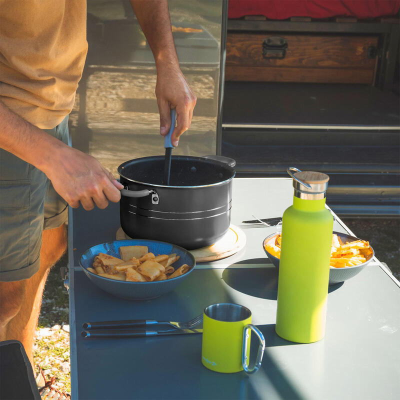 Camping Set de vaisselle Flavor 7+1 22 cm Outdoor Cuisine Casserole Poêle Alu