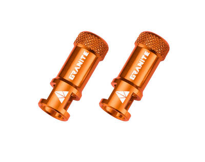 Granite juicy nipple presta oranje ventieldopje met verwijderfunctie