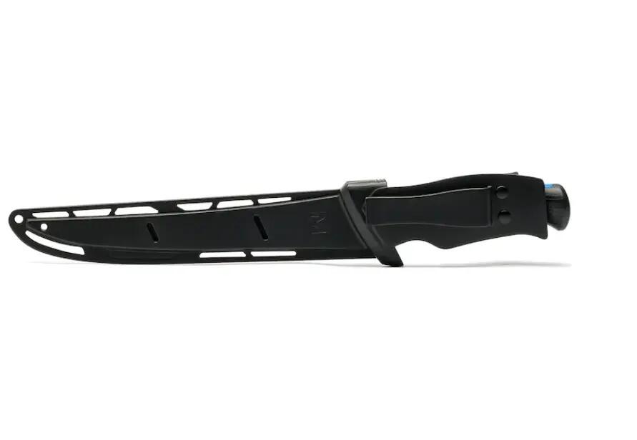 Nóż do filetowania Mustad, ostrze 20.3 cm zielony, z pochewką 3/4