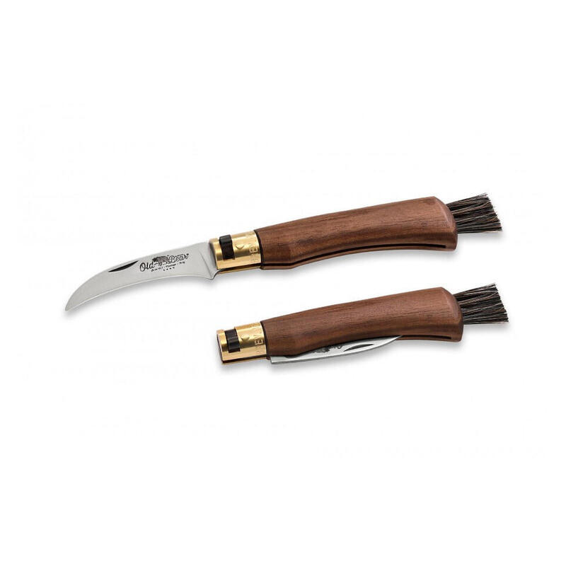 Briceag Old Bear Mushroom walnut pentru ciuperci, lama 68 mm