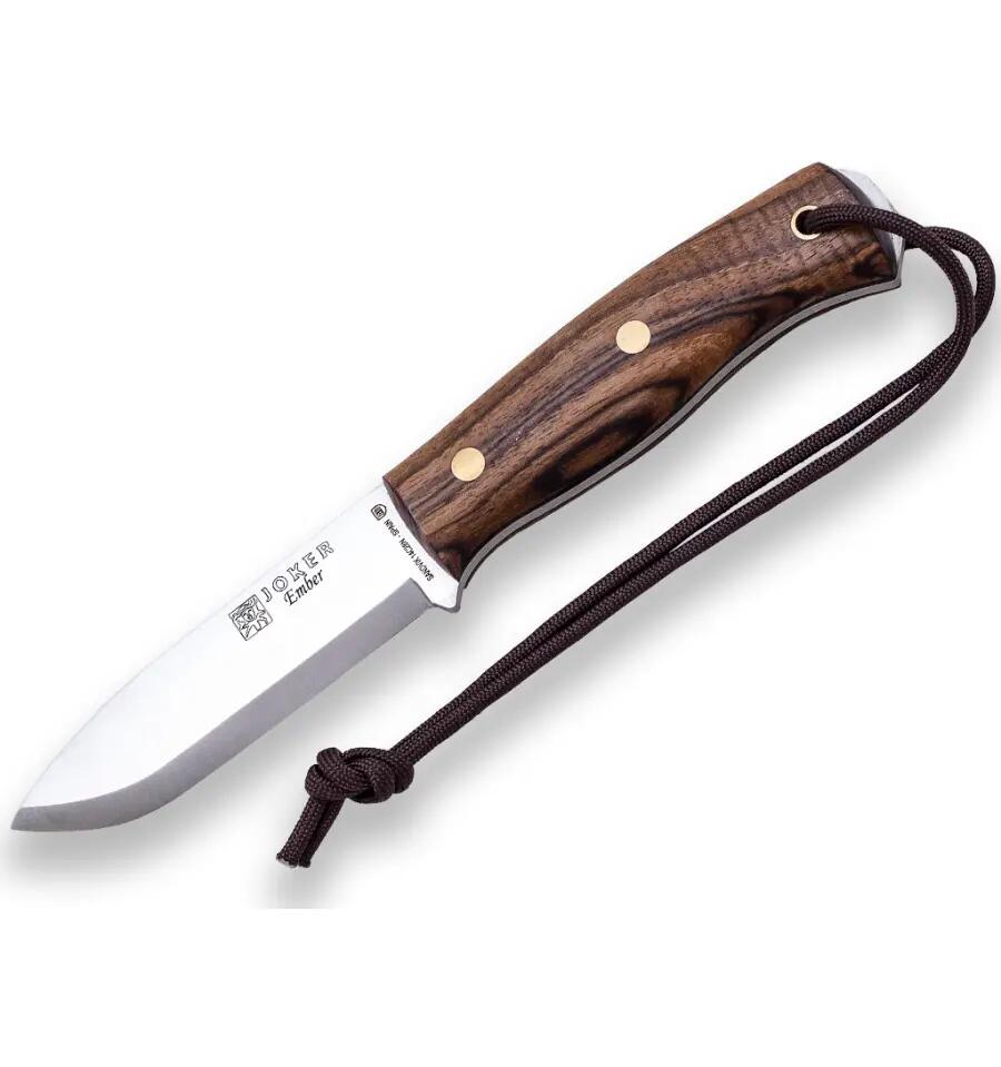 Joker Ember Scandi Bushcraft kés, 10,5 cm rozsdamentes acél penge, bőr tokkal 2/3