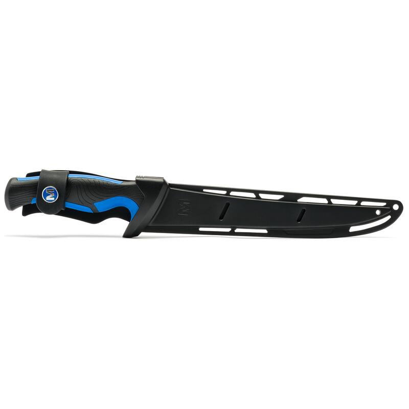 CUTIT DE FILETAT MUSTAD, LAMA TEFLONATA 23 CM, ALBASTRU, CU TEACA