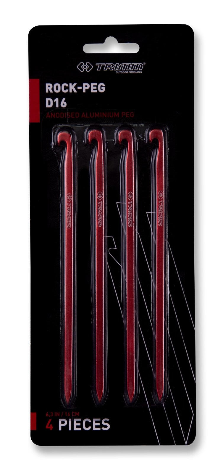Cuie cort Trimm Rock-peg D16, set 4 buc