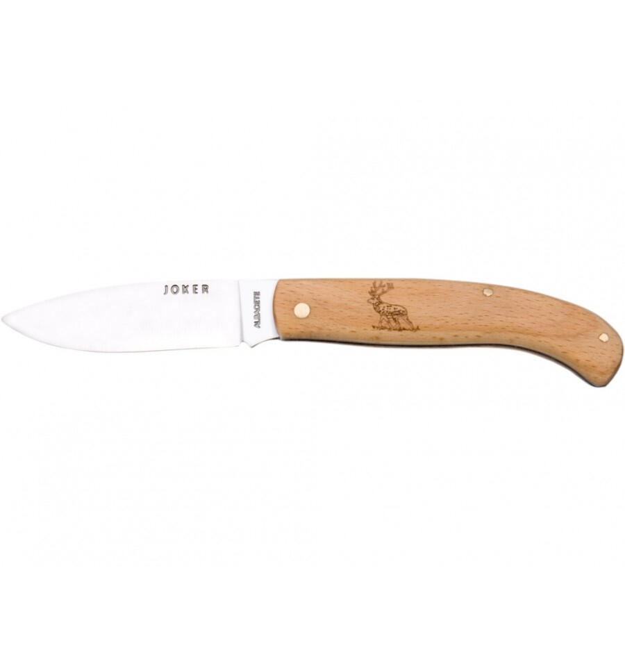 Briceag Joker NH78-2, maner gravat cu cerb, lama otel inox 8 cm