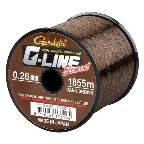 Gamakatsu G-Line Element Dark Brown 0,24mm 4,1kg - 2270m Angelschnur 1/1