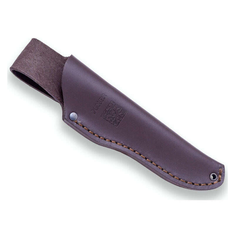 Cutit Joker Flecha cu teaca piele, lama 12.5 cm otel inox, maner corn cerb