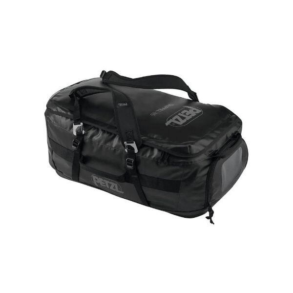 Sac Duffel Petzl 85 L TPU sans PVC noir, bretelles matelassées amovibles 1/3
