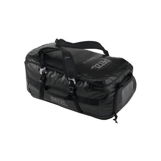 Sac Duffel Petzl 85 L TPU sans PVC noir, bretelles matelassées amovibles