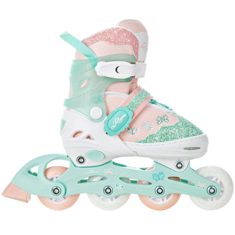 Patines ajustables Ruedas LED luminosas Mireia Mint/Beach